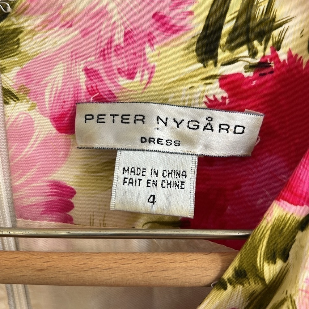 Peter Nygard Floral Pleat Dress with Bows - Picture 6 of 6